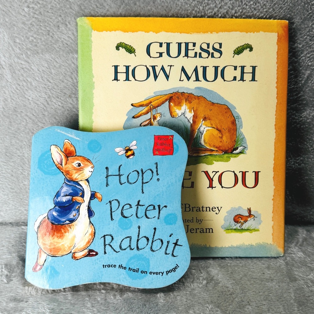 Guess How Much I Love You Hardcover & Hop! Peter Rabbit Board Book Set 2pc